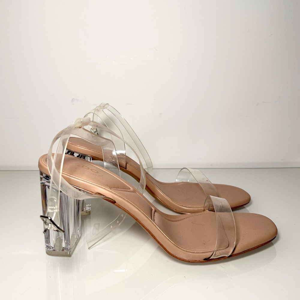 Clear Block Heels